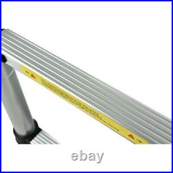 1.9-5MTelescopic Ladder Extendable Steps Multi Purpose Loft Roof Folding Ladder