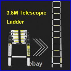 12.5FT Aluminum Multi Purpose Telescopic Ladder Extension Folding Garden Use