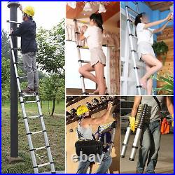 12.5FT Aluminum Multi Purpose Telescopic Ladder Extension Folding Garden Use