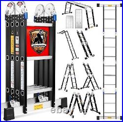 12FT Folding Ladder Multi-Purpose Aluminium Extension 7 in 1 Step Heavy Duty