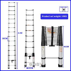 14.5ft Telescopic Ladder Multi-Purpose Extendable Laders Aluminium Folding 4.4m