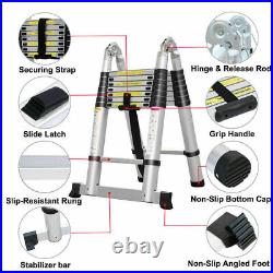 16.5FT Multi Purpose Aluminum Telescopic Ladder Folding Extension Step Non-Slip