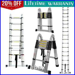 16.5FT Multi Purpose Folding Step Ladder Aluminium Extension Telescoping Ladder