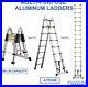 16.5ft Telescopic Extension Ladder Aluminum Multi Purpose Folding Non-Slip 330lb