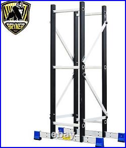 19.6 ft Folding Ladder Aluminum Multi Purpose Extension Ladders Building Supplie