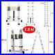 2.6M-5M Telescopic Extension Ladder Aluminum Step Ladders Multi Purpose Folding