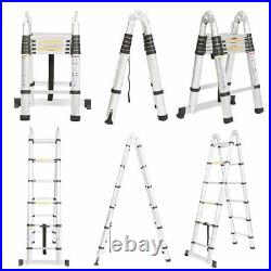 2.6M-6.2M Aluminum Multi-Purpose Telescopic Single/Double Side Folding Ladder
