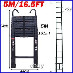2-6m Telescopic Ladders Aluminium Folding Loft Ladder Multi-Purpose Extendable