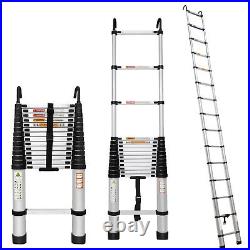 2 Hook Aluminum Telescoping Extension Multi-Purpose Folding Ladder Workshop 4.4m