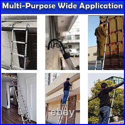 20.3FT Multi Purpose Aluminum Telescopic Ladder Folding Extension Step Non-Slip