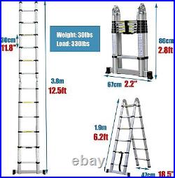 2024 Telescopic Extension Aluminum Step Ladder Folding Multi Purpose/Safety Hook