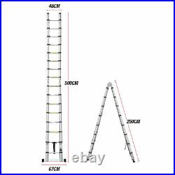 3-5M Aluminium Ladders Telescoping Multi-Purpose Extension Folding Steps Ladder