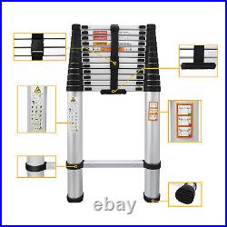 3.8m Aluminium Ladder Telescopic Heavy Duty Multi-Purpose Folding Extendable