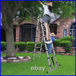 5M Folding Ladder 16.5FT Multi Purpose Telescopic Extension Aluminum Heavy Duty