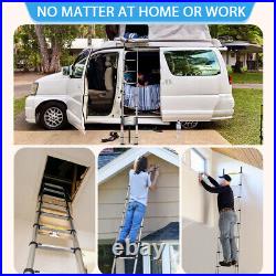 5m Telescopic Ladder Extendable Multi-Purpose Aluminum Folding Steps Frame NEW