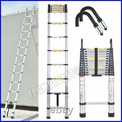 5m Telescopic Ladder Extendable Step Ladder Folding Multi Purpose Ladder + Hook