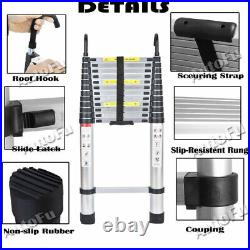 5m Telescopic Ladder Extendable Step Ladder Folding Multi Purpose Ladder + Hook