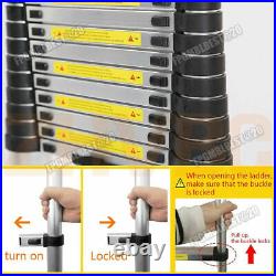 5m Telescopic Ladder Extendable Step Ladder Folding Multi Purpose Ladder + Hook