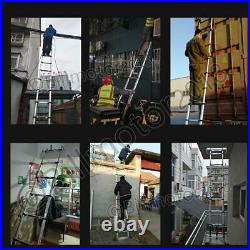 6.2 M Aluminium Folding Telescopic Ladder Step Ladder Multi-Purpose Extendable