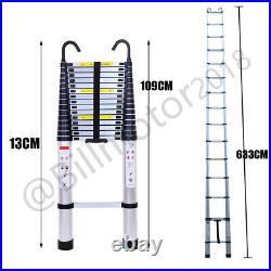 6.2 M Aluminium Folding Telescopic Ladder Step Ladder Multi-Purpose Extendable