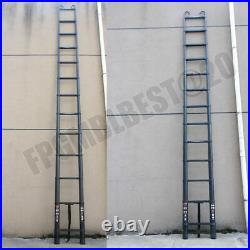 6.2m/20.34 ft Telescopic Ladder wiht Hook Multi-Purpose Folding Black Ladders