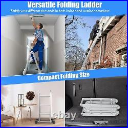 7-in-1 12 Ft Tall Folding Step Ladder Max Load 330 Lbs Lightweight Multi-Purpose