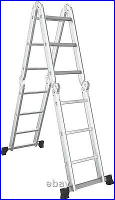 7-in-1 12 Ft Tall Folding Step Ladder Max Load 330 Lbs Lightweight Multi-Purpose