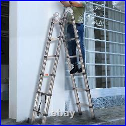 8.5FT-16.5FT Multi-Purpose Telescopic Loft Ladder Extendable Folding Step Ladder