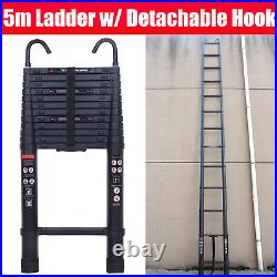 8.5Ft-20.3ft Telescopic Extension Ladder Aluminum Multi Purpose Folding Non-Slip