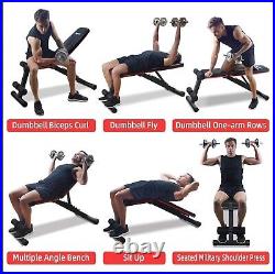 Adjustable Weight Bench Full Body Workout Multi Purpose Incline Decline Workout