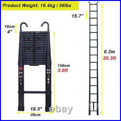 Aluminium Ladders Telescoping Multi-Purpose Extension Folding Step Ladder 8-20Ft