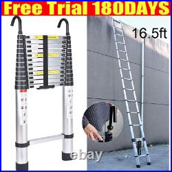 Aluminum Folding 16.5FT Multi Purpose Telescopic Extension Ladder Heavy Duty 5M