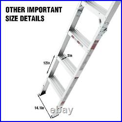 Attic Ladder Foldable, 350-pound Capacity, Multi-Purpose Aluminium Attic Stairs