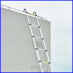 EN131 20.78FT Telescopic Extension Aluminum Step Ladder Folding Multi Purpose