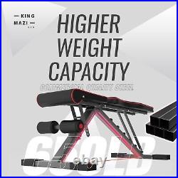 Foldable Multi-Purpose Weight Bench with Resistance Bands 650lb Capacity