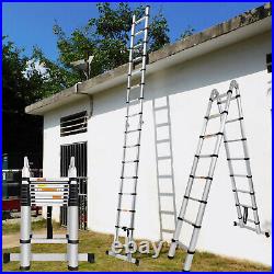 Heavy Duty 5M Multi Purpose Folding Telescopic Ladder Aluminum A-Frame Extension