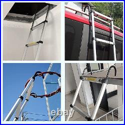 Multi Purpose 20FT Telescopic Ladder & 2 Hooks Heavy Duty Folding Extension Step
