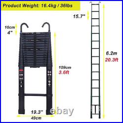 Multi-Purpose Aluminium Telescopic Folding Ladder Extendable 1.9-6.2M Heavy Duty