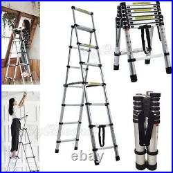 Multi Purpose Aluminum Telescopic Ladder Folding Extension 4+5 / 5+6 / 6+7 Steps