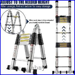 Multi Purpose Aluminum Telescopic Ladder Heavy Duty Folding Extension Ladder