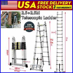 Multi Purpose Aluminum Telescopic Ladder Heavy Duty Folding Extension Step