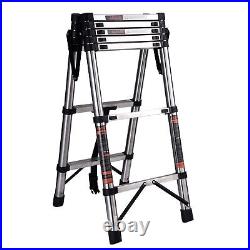 Multi Purpose Aluminum Telescopic Ladder Heavy Duty Folding Extension Step