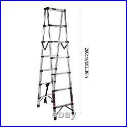 Multi Purpose Aluminum Telescopic Ladder Heavy Duty Folding Extension Step