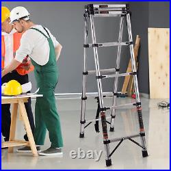 Multi Purpose Aluminum Telescopic Ladder Heavy Duty Folding Extension Step