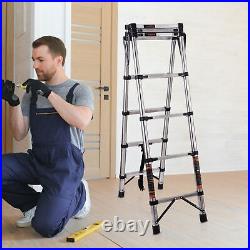 Multi Purpose Aluminum Telescopic Ladder Heavy Duty Folding Extension Step