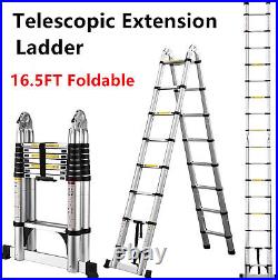 Multi Purpose Aluminum Telescopic Ladder Heavy Duty Folding Extension Step New