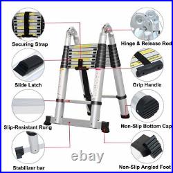 Multi-Purpose Folding Aluminium Telescoping Step Ladder Extendable Portable Loft