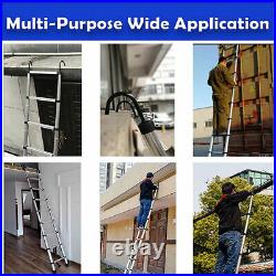 Multi Purpose Telescopic Extension Ladder Aluminum Step Folding 330LBS Portable