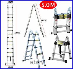 Multi Purpose Telescopic Ladder 8.5/10.5/12.5/16.5FT Multi Purpose Aluminum Step