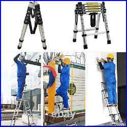 Portable Collapsible Step Ladder Multi-Purpose A-frame Folding Telescopic Ladder